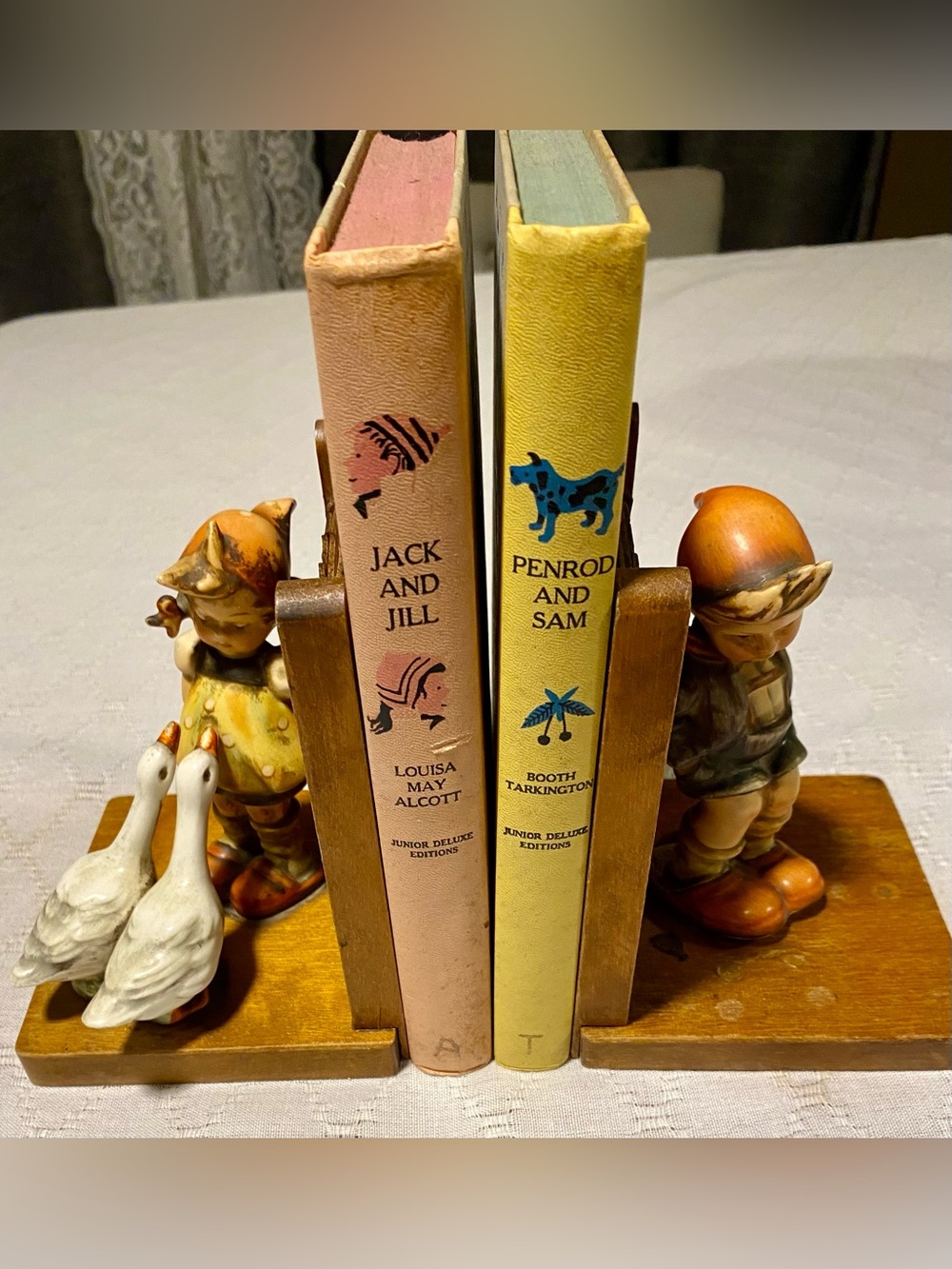 1950s Hummel Wooden Gate Bookends